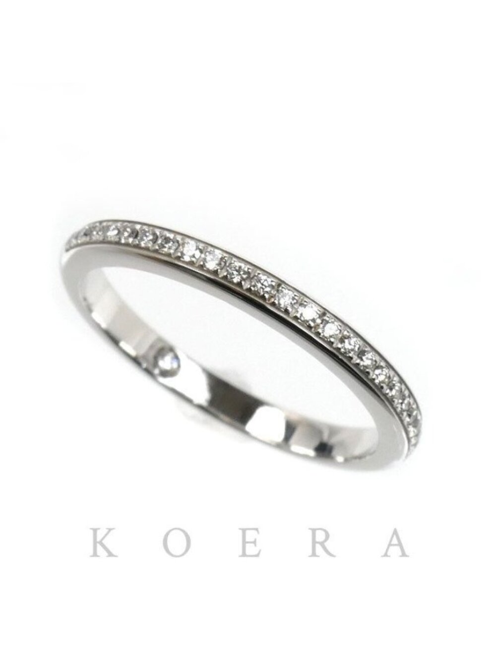 Bvlgari 18k White Gold Roman Amor Ring Diamond 48 Half Eternity